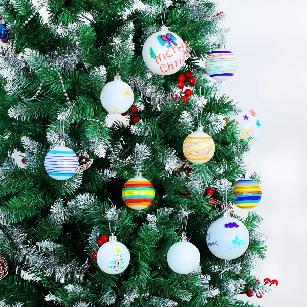 20pcs DIY Christmas Ball Ornaments Decorating Refill Kits