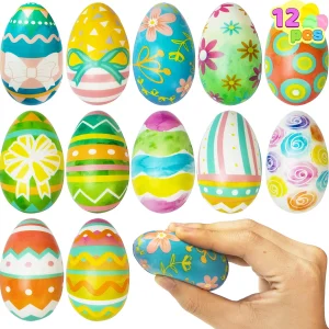 12Pcs Easter Colorful and Squishy Eggs