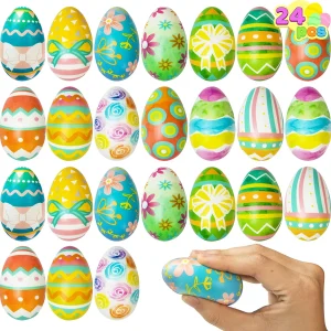 24Pcs Squishy Easter Eggs Toys