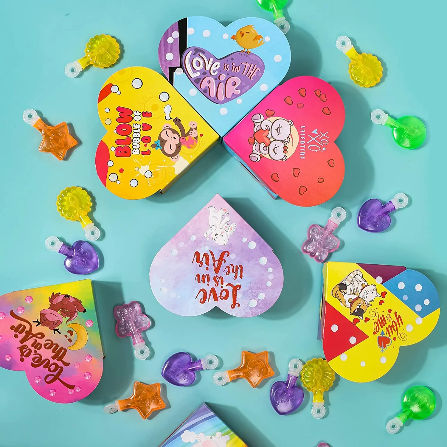 Silly Winks, Foam Heart Shaped Stack, 5 7/8 inches, Assorted, 35