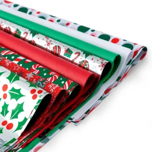 150pcs Christmas Solid Kraft Tissue Paper