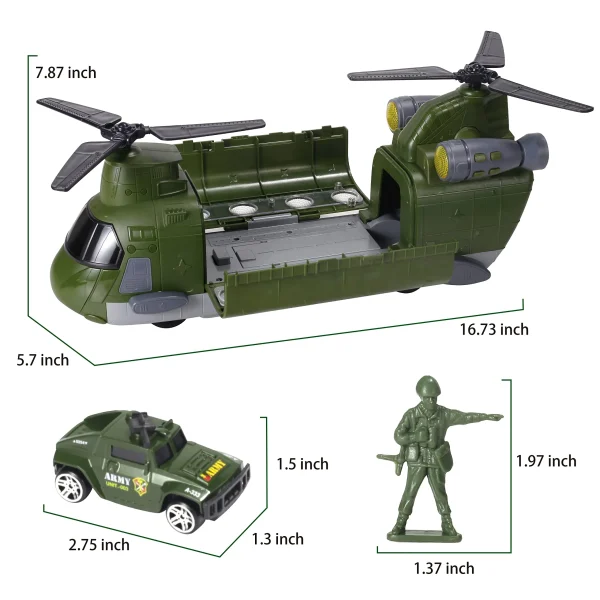 Military Cargo Airplane Set and Army Action Figures