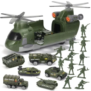 Military Transport Helicopter Toy Set