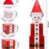 3pcs Christmas Santa  Stacking Boxes with Lids