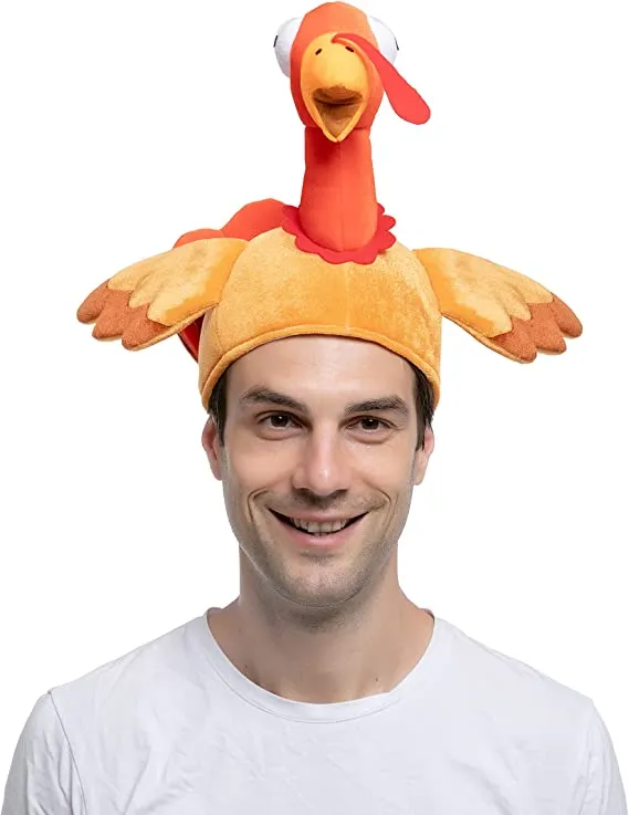 2Pcs Silly Wacky Turkey Hat