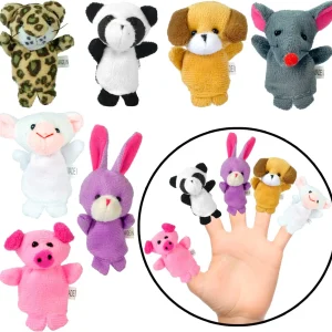 28Pcs Kids Valentines Cards with Plush Finger Puppet in Boxes-Classroom Exchange Gift