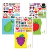 36Pcs Make-a-face Valentines Cards With Fruit Design