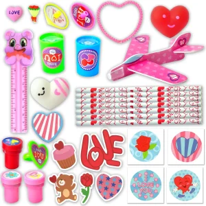 28Pcs Valentines Pre-filled Goody Bag with Mixed Stuffs