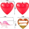 28Pcs Valentines Prefilled Heart with Glow In The Dark Dinosaur with Valentines Day Cards for Kids-Classroom Exchange Gifts