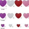 62Pcs Valentines Heart Doilies