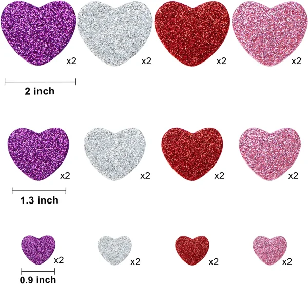 62Pcs Valentines Heart Doilies