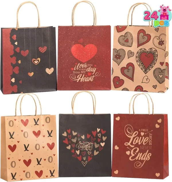 24Pcs Craft Paper Gift Bags