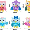 12Pcs Valentines Day DIY Foam Owl Ornaments Craft Kit