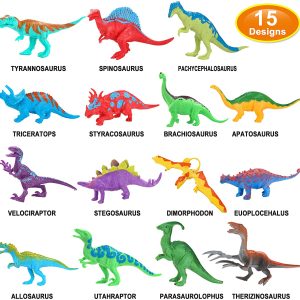 2 in 1 Dinosaur Toy Storage Box Play Mat with Dinosaurs, 16 Pcs