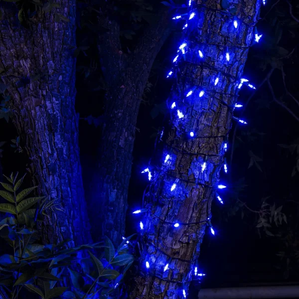 100-Count Blue LED Halloween String Lights 67.2ft