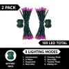 100-Count 34.6ft LED Orange & Purple Halloween String Lights with 8 Lighting Modes