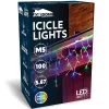 100 LED Cool White Icicle Christmas Light 5.67ft