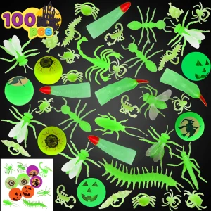 100pcs Halloween Toy Insects and Bugs