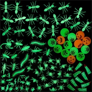 100pcs Halloween Toy Insects and Bugs