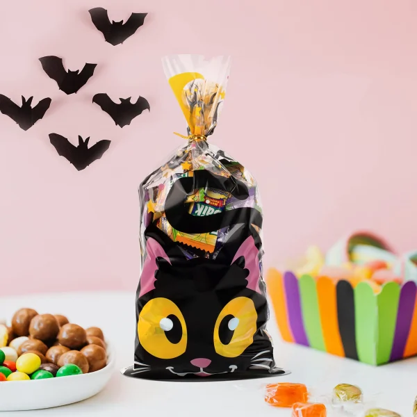 108Pcs Halloween Cellophane Bags with Twist Tie