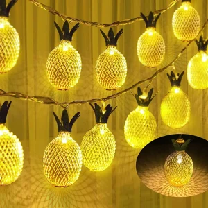 2×10 LED Pineapple Led Fairy String Lights 10ft