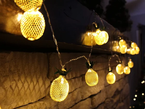 2x10 LED Pineapple Led Fairy String Lights 10ft