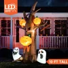 10ft Inflatable Halloween Tree Biting a Pumpkin