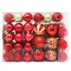 110pcs Red and Gold Christmas Ornament Balls