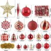 110pcs Red and Gold Christmas Ornament Balls