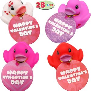 Valentine Gift Cards With Mini Rubber Duck Bath Toys