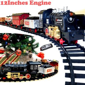 Electric Train Set for Around Christmas Tree with Lights(Large)