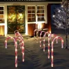 12pcs Christmas Candy Cane Pathway Lights Markers 12in