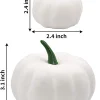 12 Pcs Thanksgiving Artificial White Mini Pumpkins