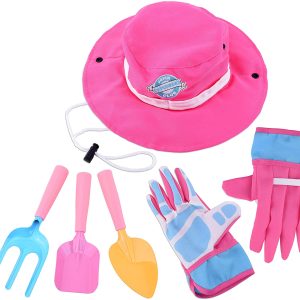 6 Pcs Pink Kids Gardening Tool Set