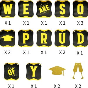 Paper Prints Banner “We Are So Proud of You” + Hanging Decor