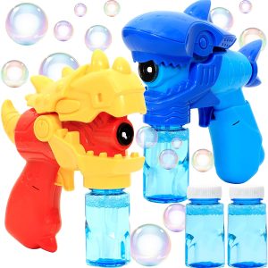 2 Bubble Guns (Blue & Yellow) with 2 (55 ml) Bubble Solution