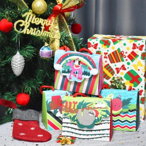 12pcs Drawstring Christmas Money Gift Bags
