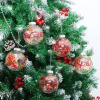 12pcs Assorted Christmas Clear Ornament Balls 3.15in