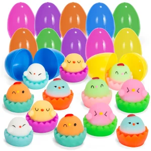 12pcs Prefilled Easter Eggs with Mochi Chicken