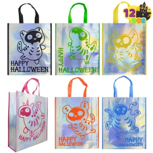12Pcs Halloween Holographic Tote Bags