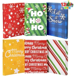 12pcs Christmas Shirt Gift Boxes with Pull Bows and Tag