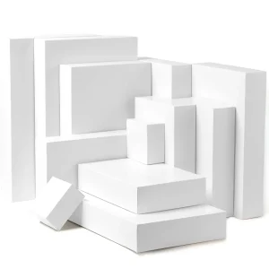 12pcs Assorted White Christmas Shirt Boxes for Gifts Set