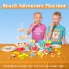 12pcs Beach Sand Bucket and Shovel Toys Party Favors 3in
