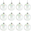 12pcs Clear Plastic Christmas Ball Ornaments