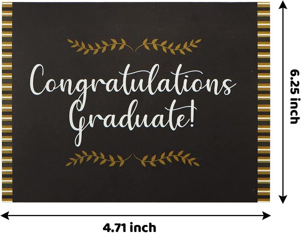 Graduation Cards (Black & Gold), 72 pcs