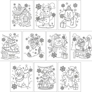 Christmas Mini Coloring Booklets, 48 Pack