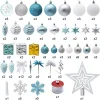 130pcs Assorted Christmas Ornament Set