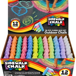 12 Color Chalks Cone-Shaped, 96 PCS