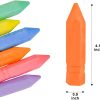 6 Color Cone-Shaped Chalks, 72 PCS
