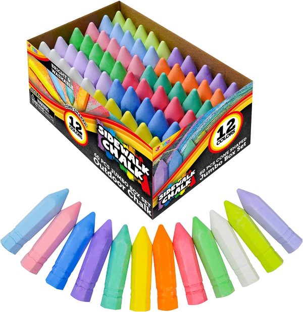 12 Color Chalks, 60 PCS